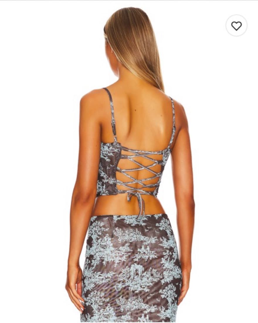 Miaou Corset In Chocolate Toile  - Image 2