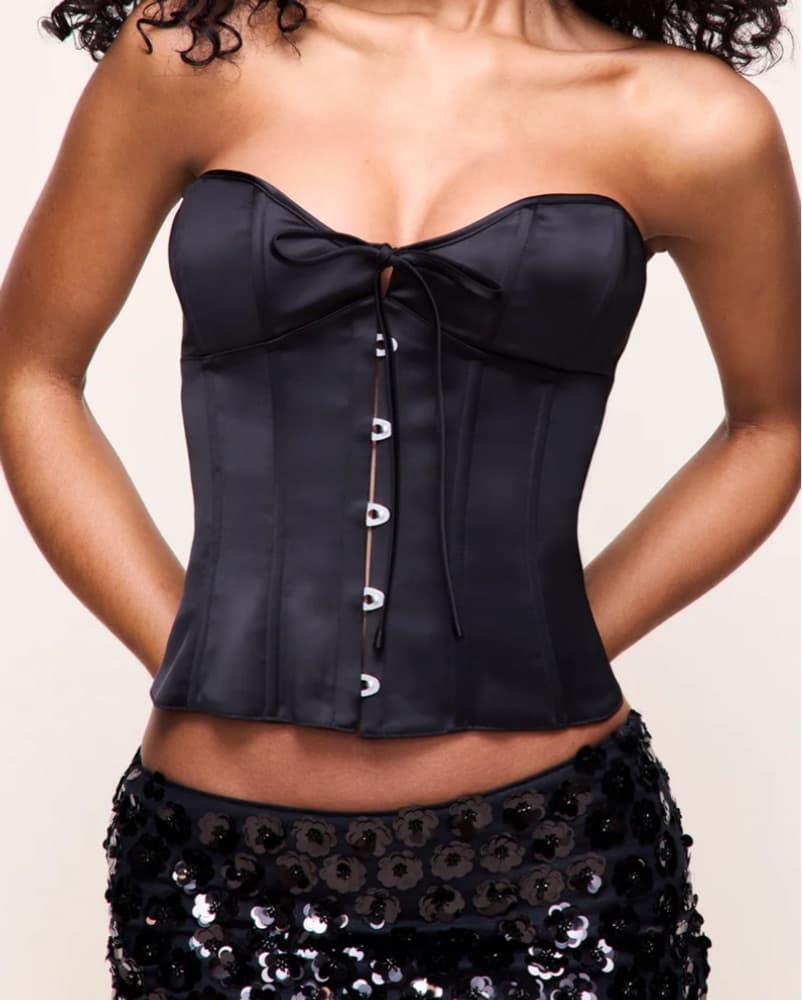 Guizio Black Marini Strapless Corset - Image 1
