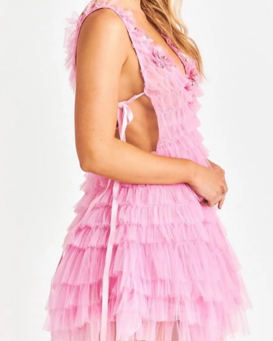 LoveShackFancy Pink Minya Dress - Image 3