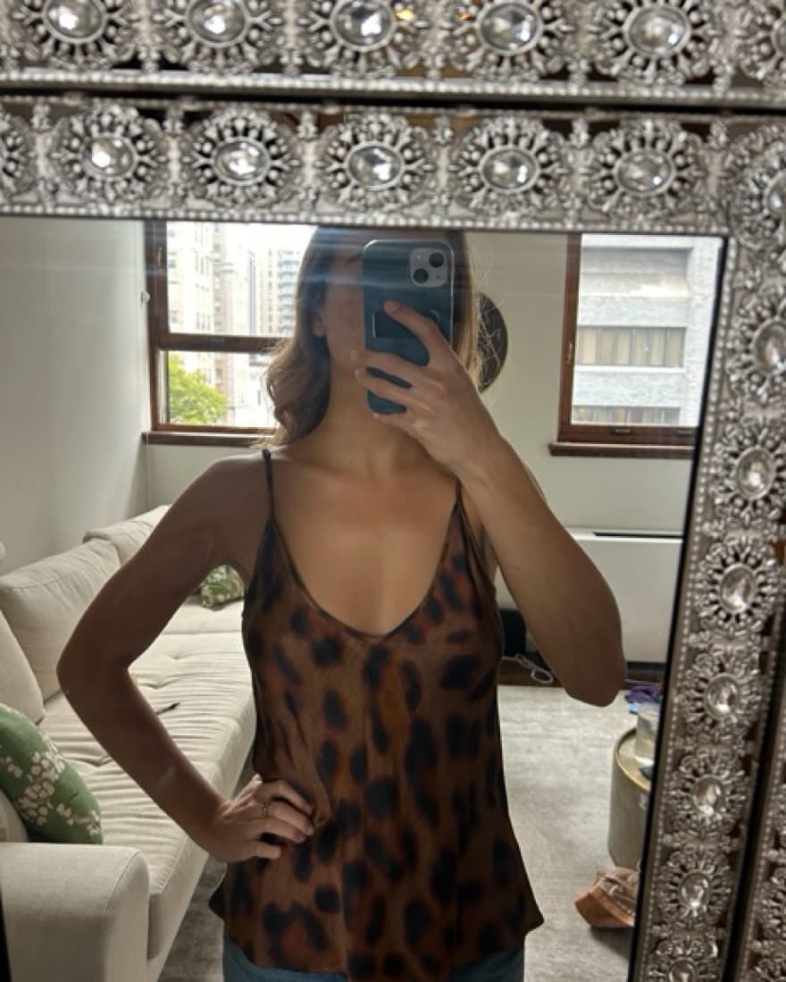 L’agence Leopard Print Silk Cami - Image 1