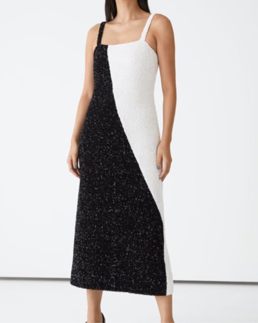 Black And White Sequin Dress - Image 1