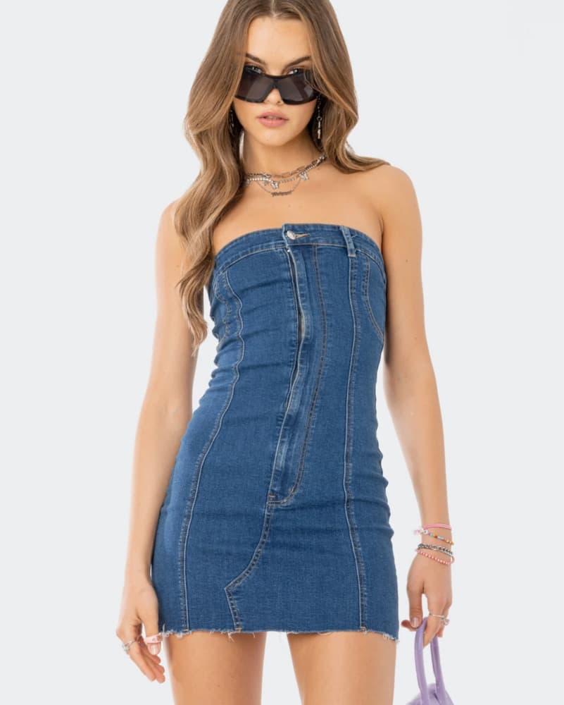 Jean Mini Dress - Image 2