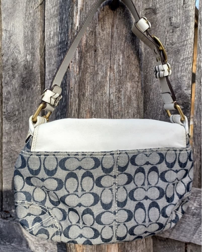  Coach Monogram Denim Shoulder Bag - Image 2