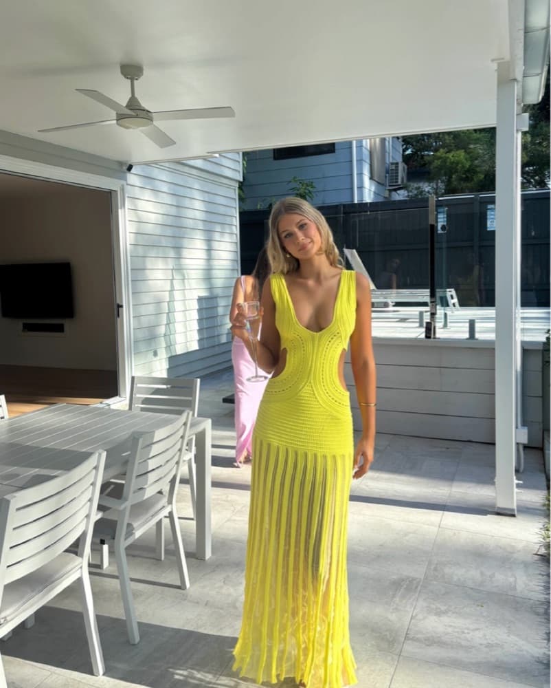 Ronny Kobo Asa Dress | Sunset Outfits, Sunset Theme, Yellow Dress, Sexy Dress - Image 3
