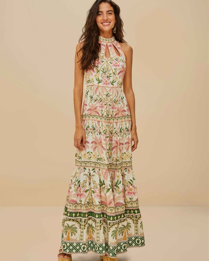 Farm Rio Palm Dream Linen Maxi Dress - Image 2