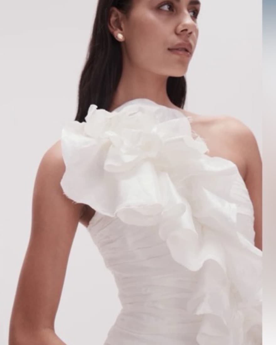 Aje Ivory Adelia Ruffle Mini Dress - Image 3