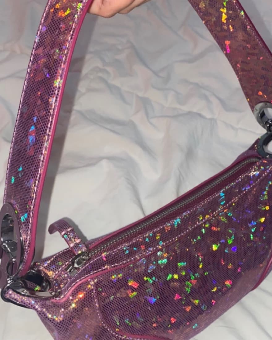 By Far Mini BagAmira Violet Hologram  - Image 3