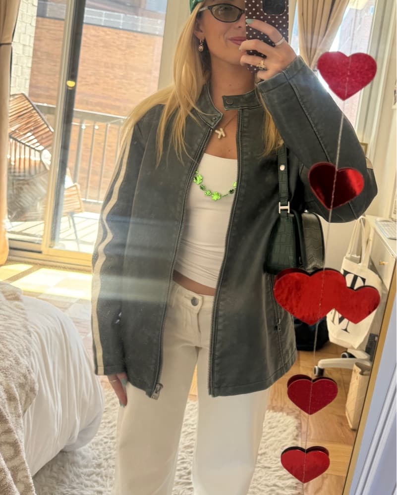Green Urban Leather jacket  - Image 1