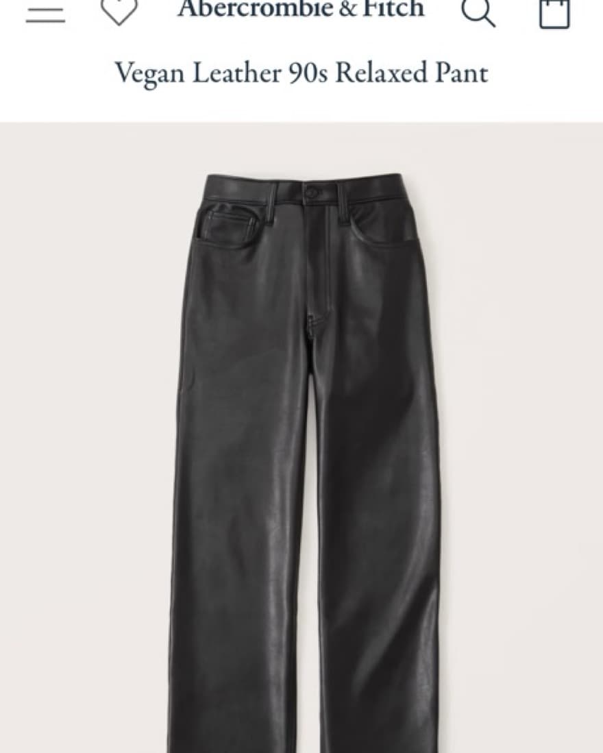 Leather pants A&F Size 0 Short - Image 1