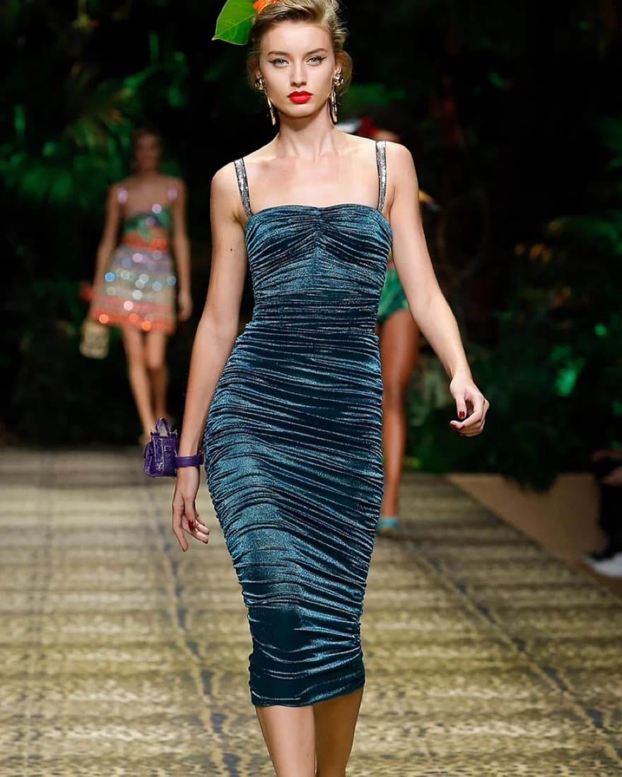 Dolce & Gabanna Strapless Midi Dress - Image 3