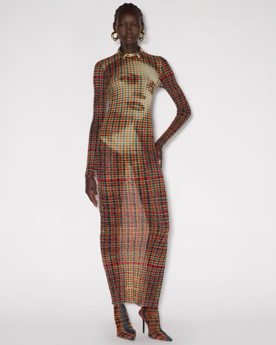Jean Paul Gaultier Portrait Tartan Dress - Image 5