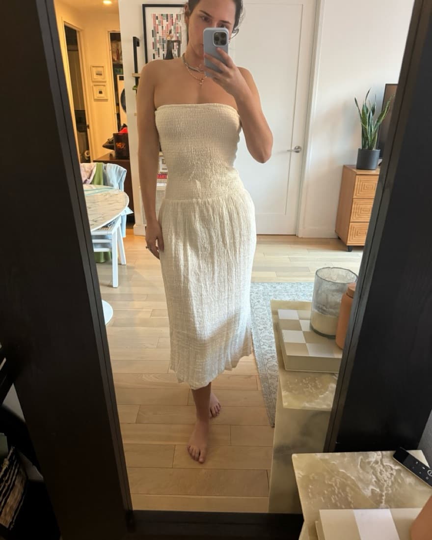 Zara Strapless midi Dress - Image 3