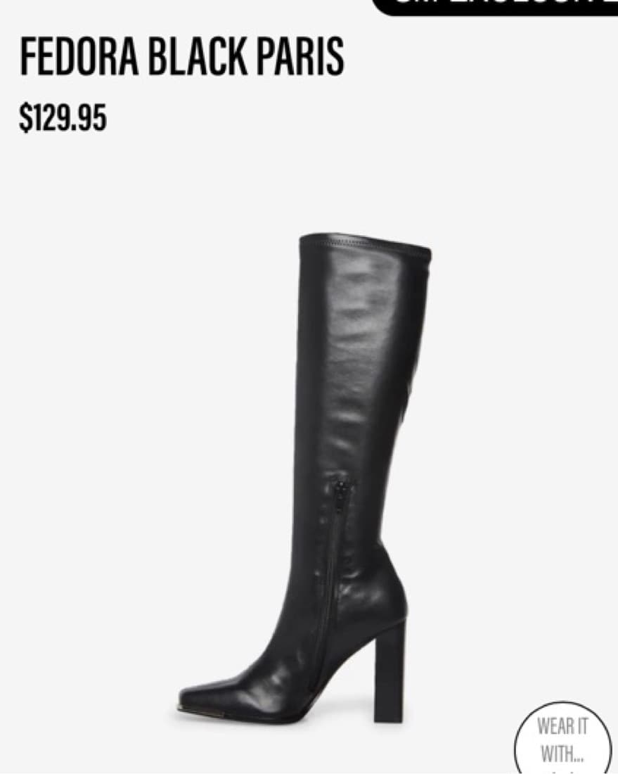 Steve Madden Fedora Black Boots - Image 2