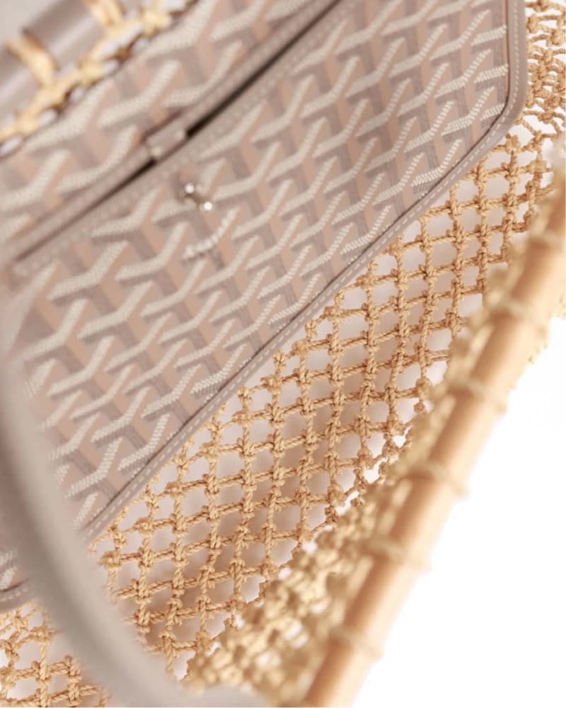 Goyard Aligre Bag Raffia Net with Taupe  - Image 6