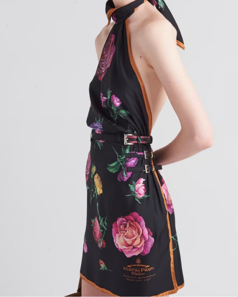 Prada Printed Silk Dress - Image 3