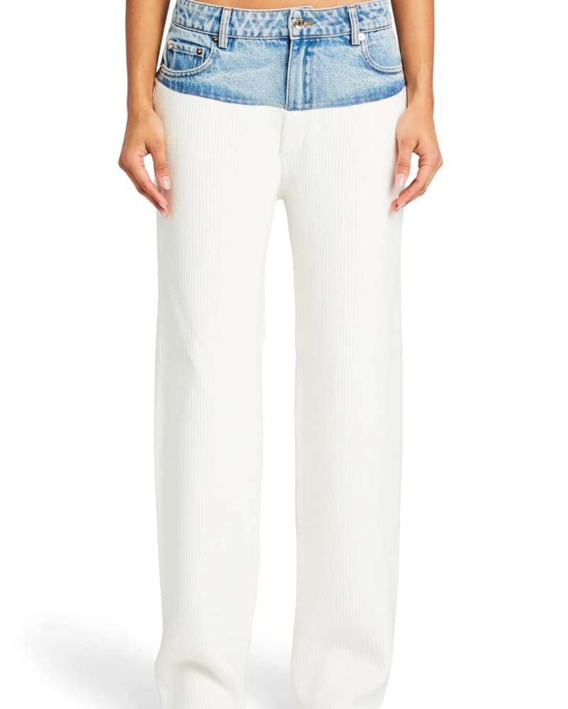SER.O.YA Chani Knit Denim Pants - Image 2