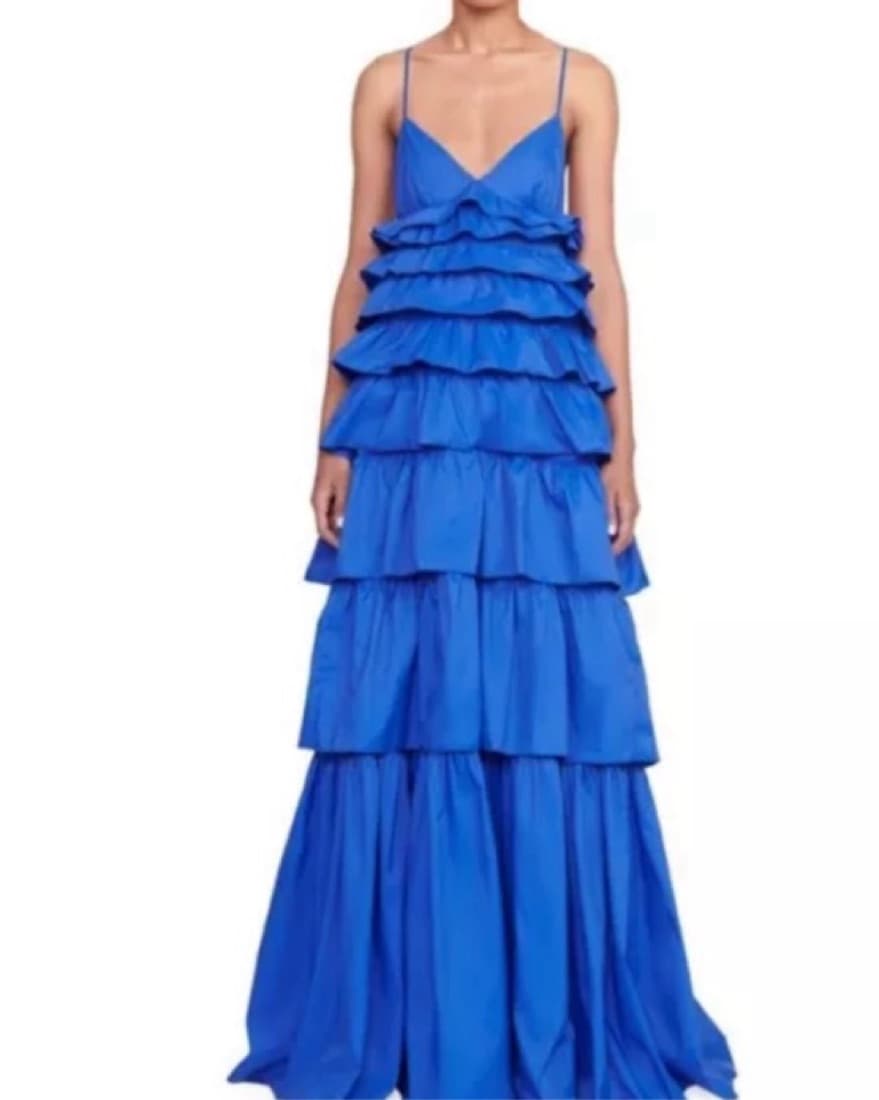 Staud Ruffle Tiered Maxi Dress  - Image 1
