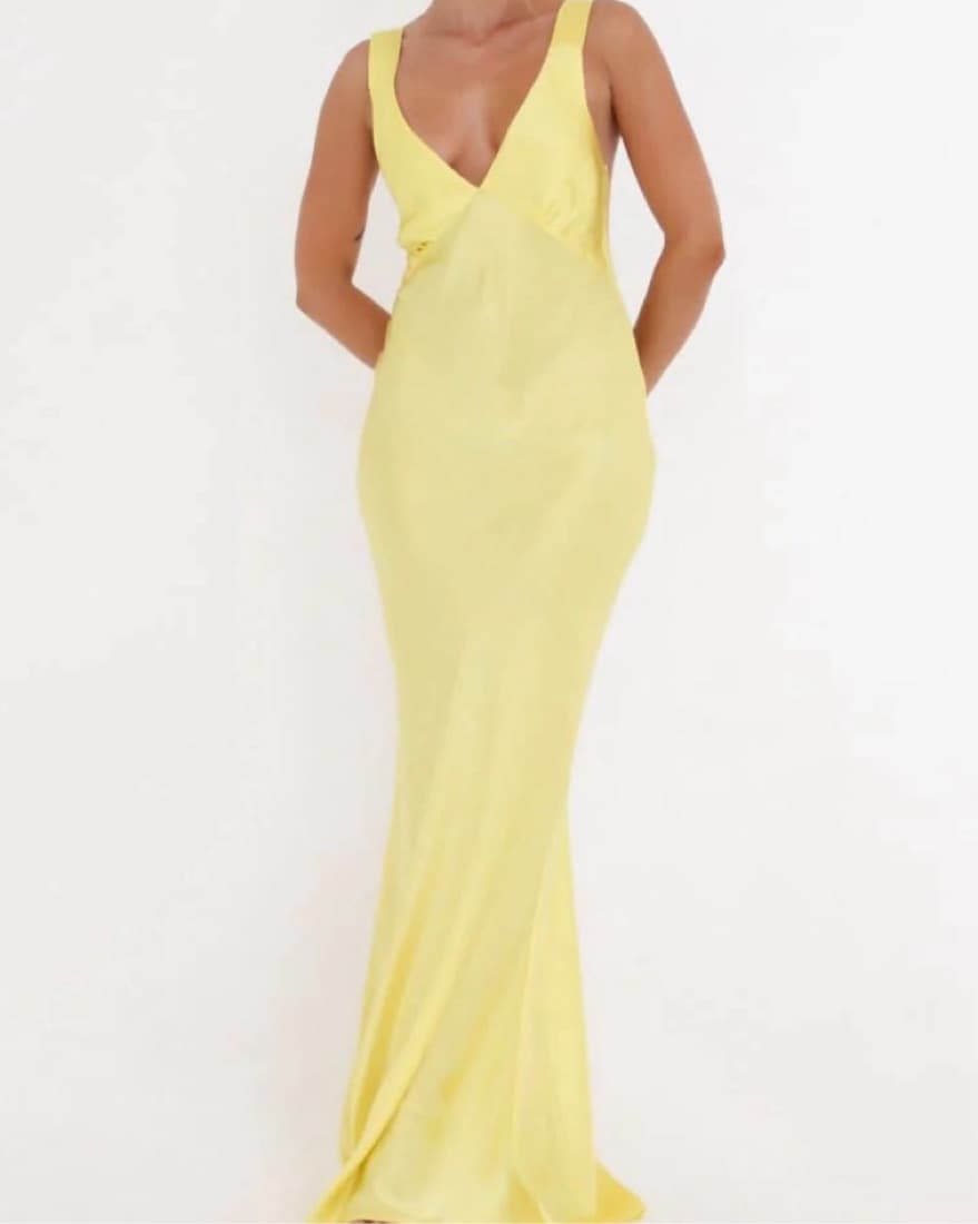Rumored Yellow Slip Dress - Image 1