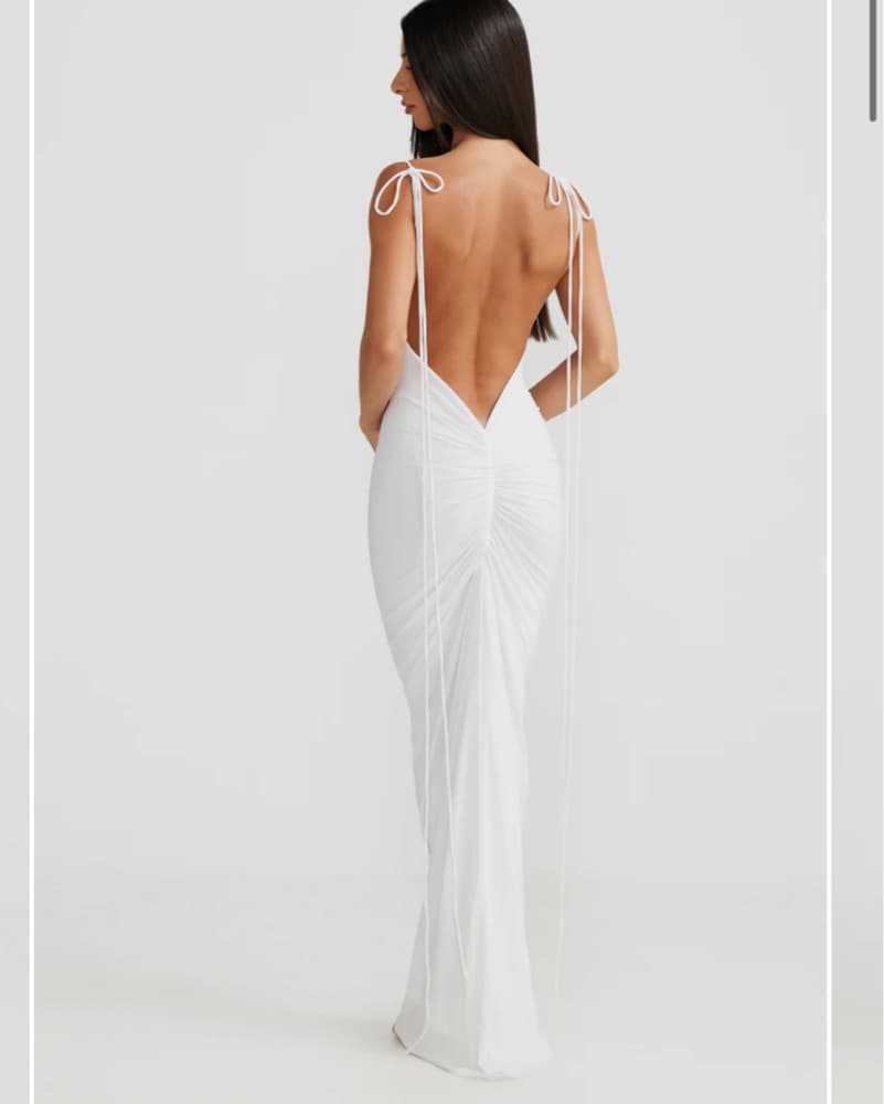 Elegant White Maxi Gown  - Image 2