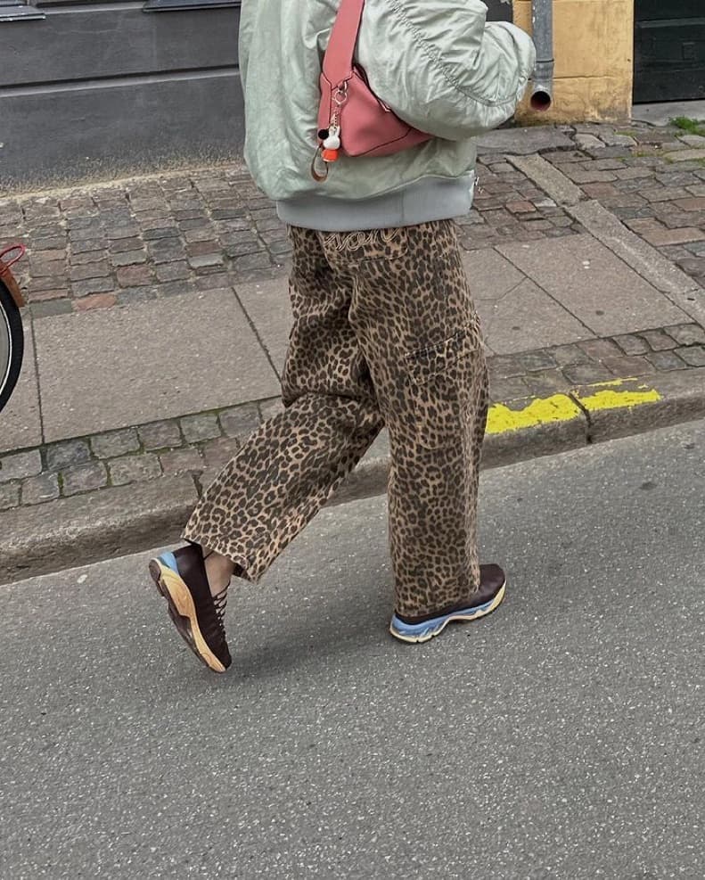 Damson Madder Leopard Cargos - Image 2