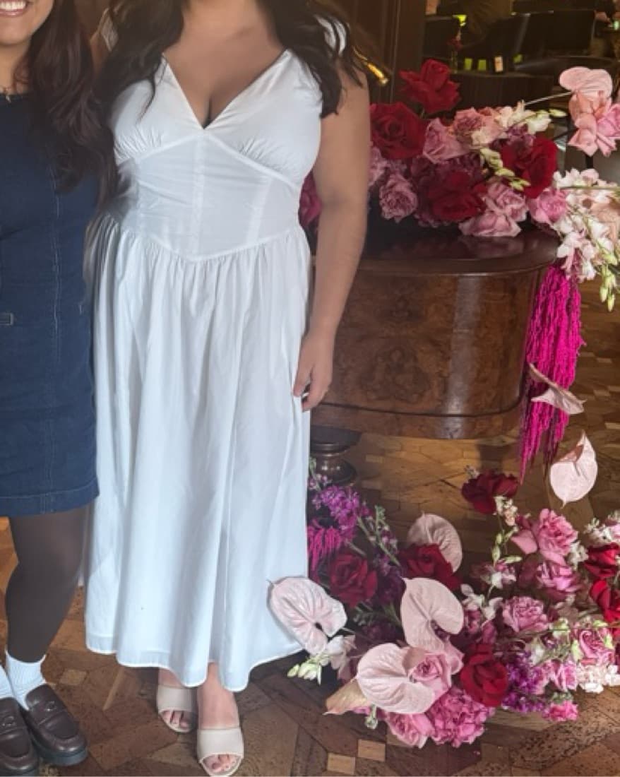 Abercrombie White Midi Dress - Image 4