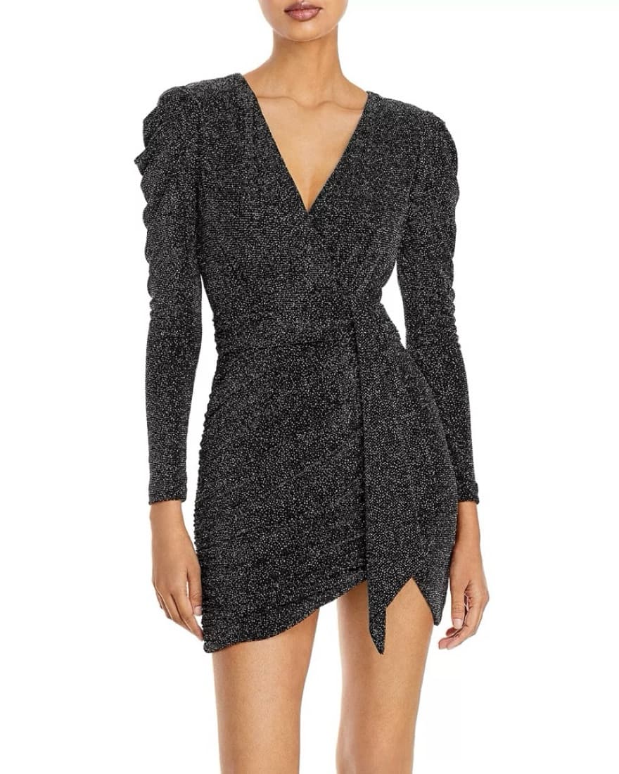 Aqua Faux Wrap Dress  - Image 1
