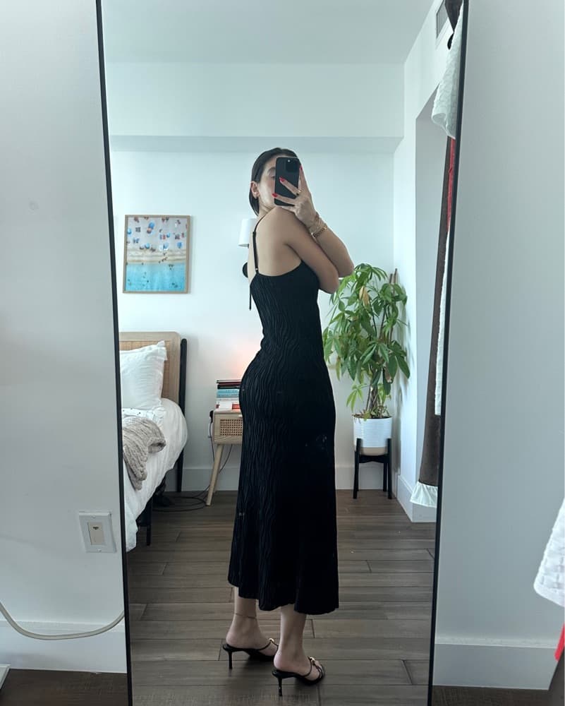 Black High Neck Maxi Dress - Image 2