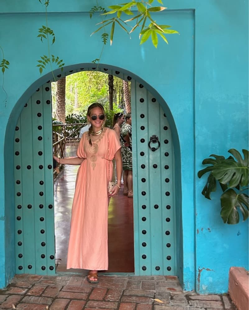 Moroccan Pastel Coral Traditional Dress - Image 1