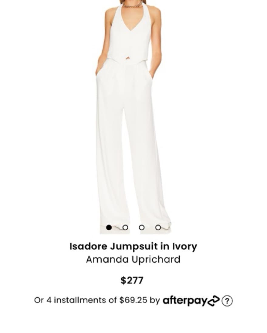 Amanda Uprichard White Vested Jumpsuit - Image 1