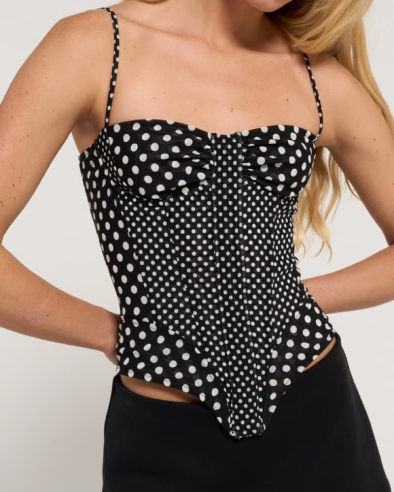 Miaou Polka Dot Fitted Corset - Image 2