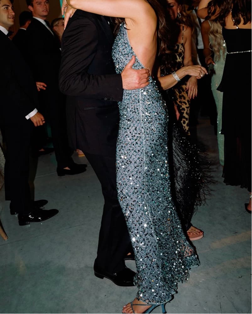 La Pointe Sequin Mesh Gown - Image 6