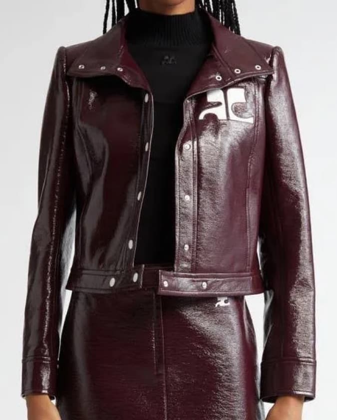 Courreges Burgundy Jacket - Image 1