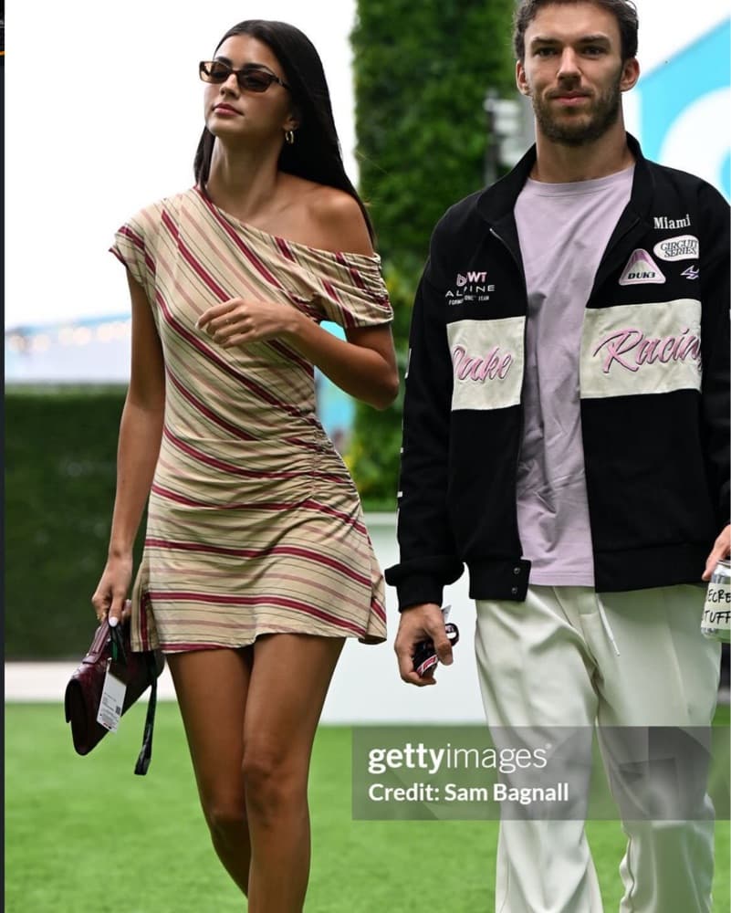 With Jean Striped Off-Shoulder Dress S  - Image 2