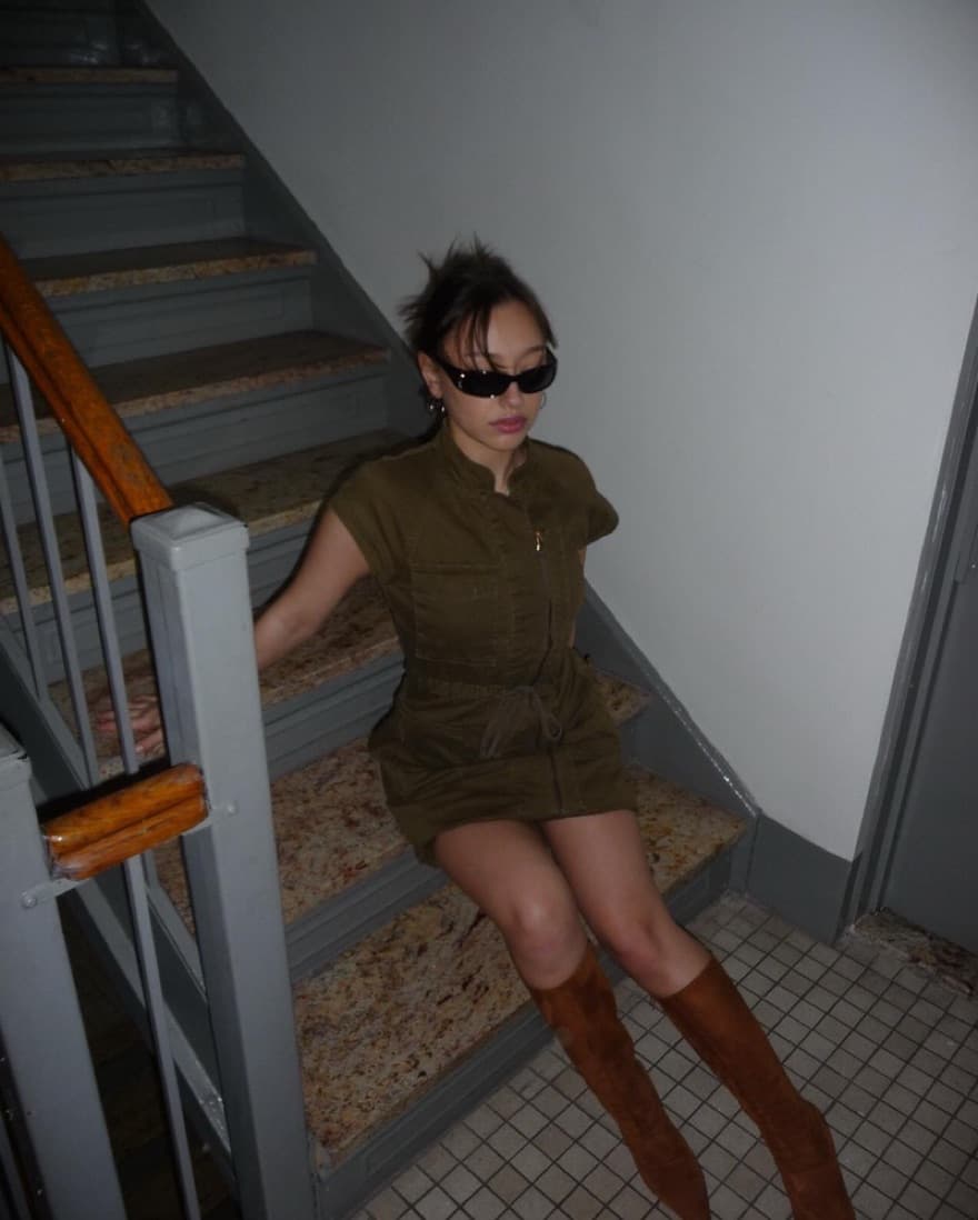 Marc Jacobs Army Green Cargo Dress - Image 1