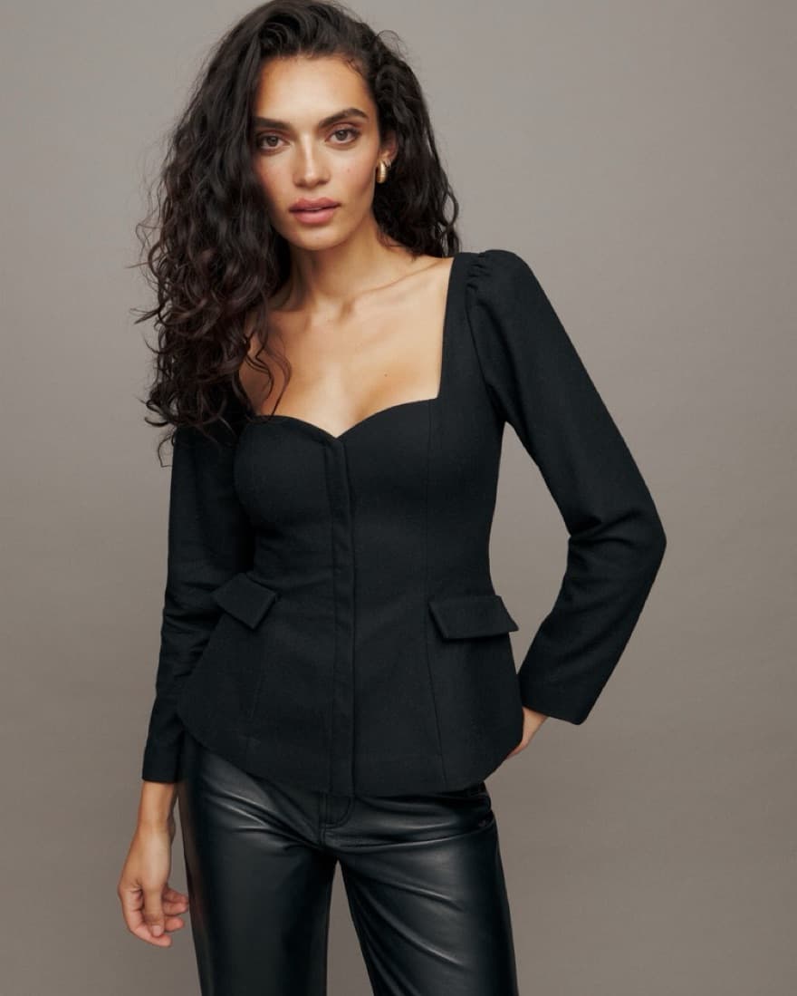 Reformation Black Edit Top - Image 1