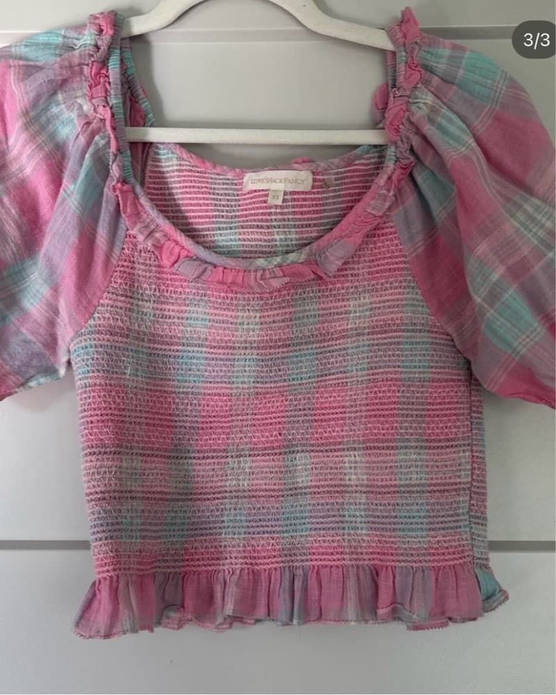 LoveShackFancy Ruffled Crop Top - Image 3