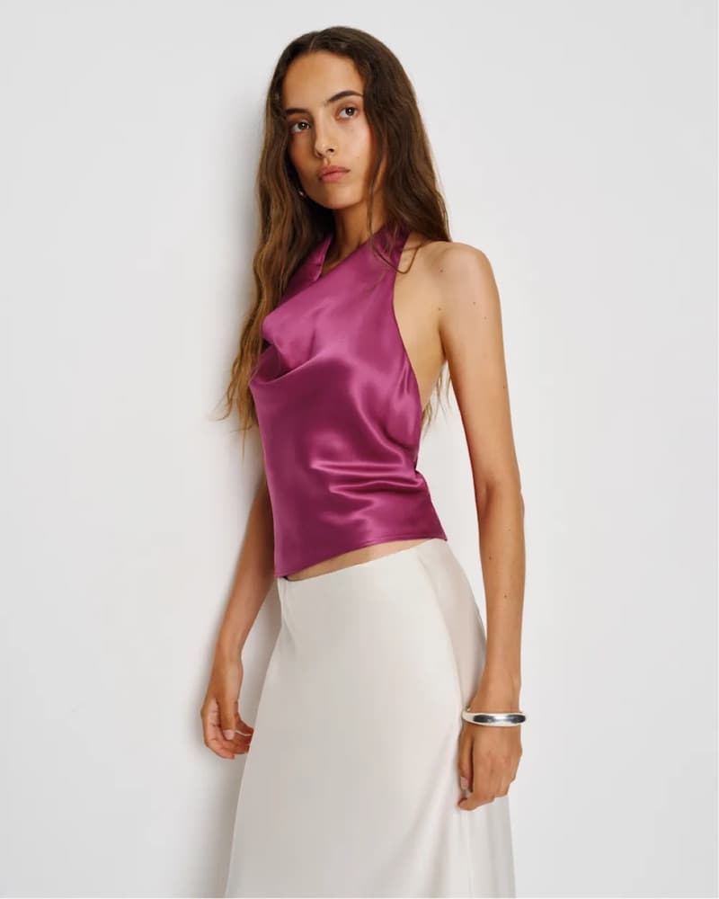 Reformation Tali Silk Top - Image 2