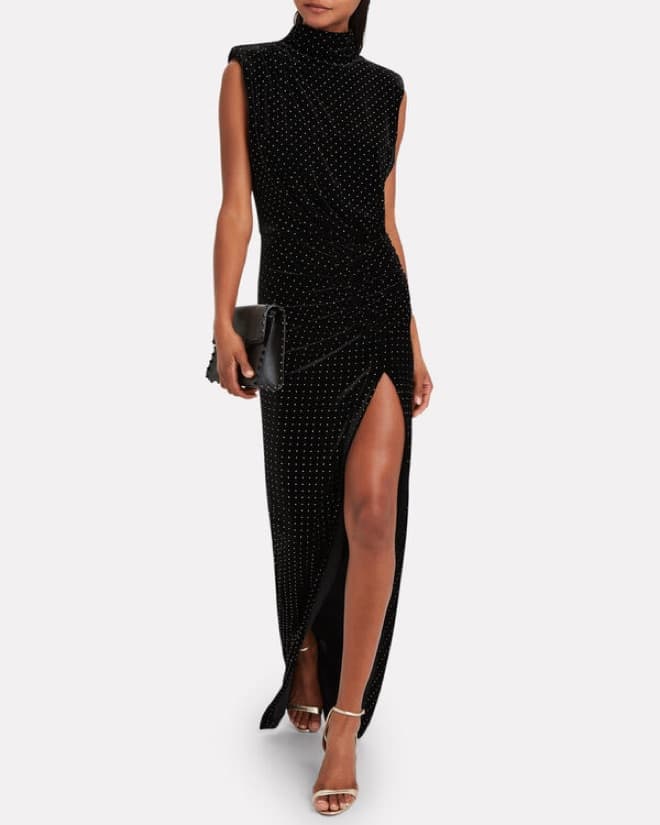 Ronny Kobo Venette Studded Velvet Gown - Image 2