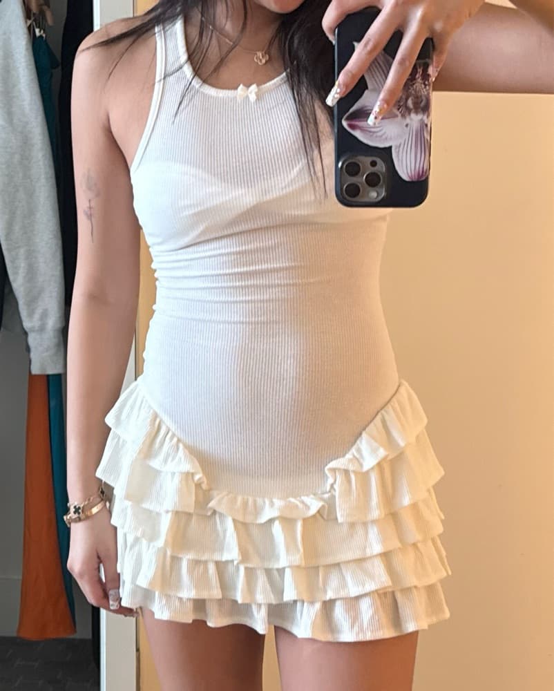 My Mum Made It Frill Tank Dress - Image 3