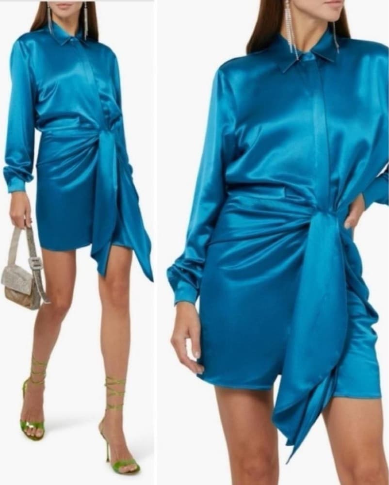 NWT Ronny Kobo Jordan Blue Mini Dress  - Image 2