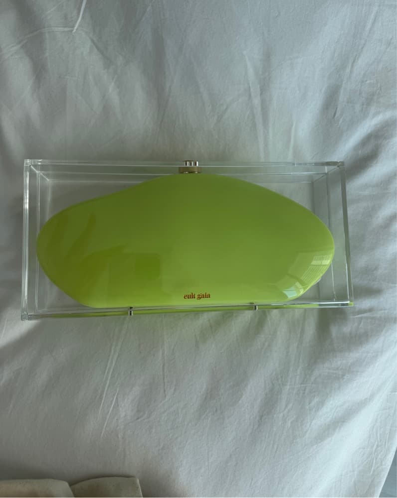 Cult Gaia Lime Green Acrylic Clutch - Image 1