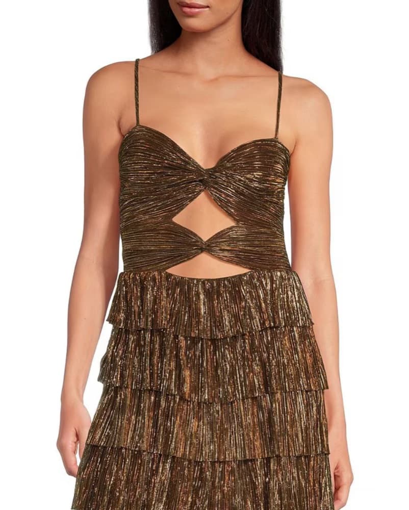 Sparkly Metallic Tiered Dress  - Image 4
