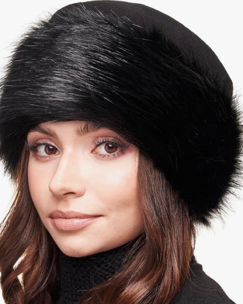 Faux Fur Trim Hat - Image 2
