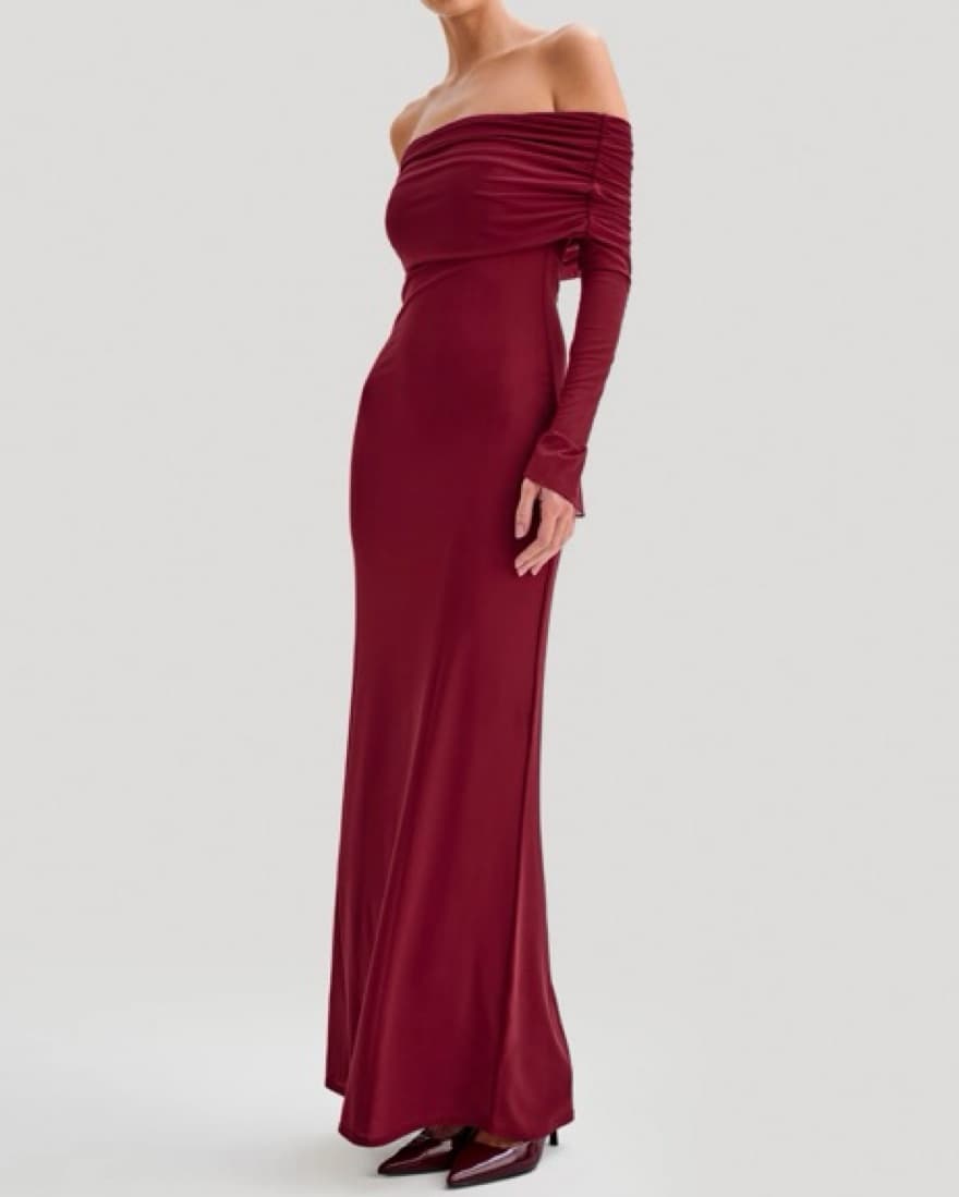 Josie Off Shoulder Mesh Maxi Dress  - Image 4