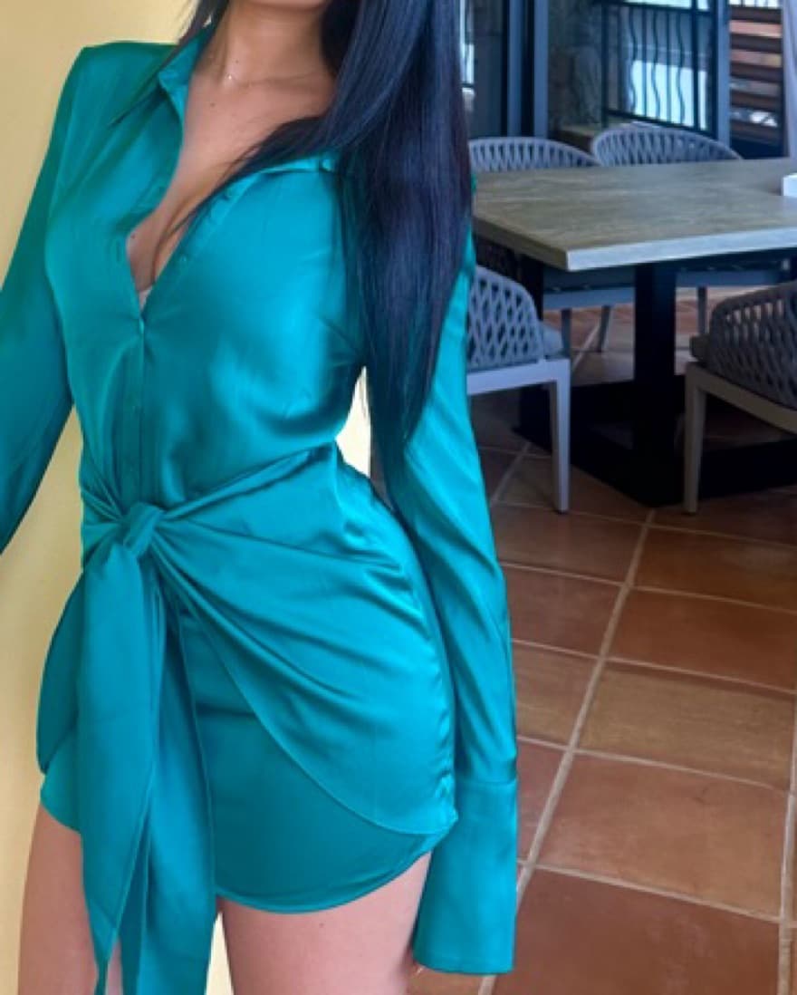 Rat And Boa Blue Shirt Dress - Image 1