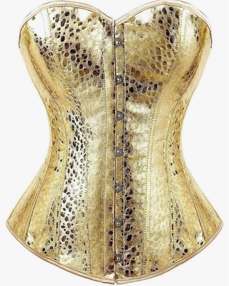 Gold Corset Snakeskin Shiny Material  - Image 1