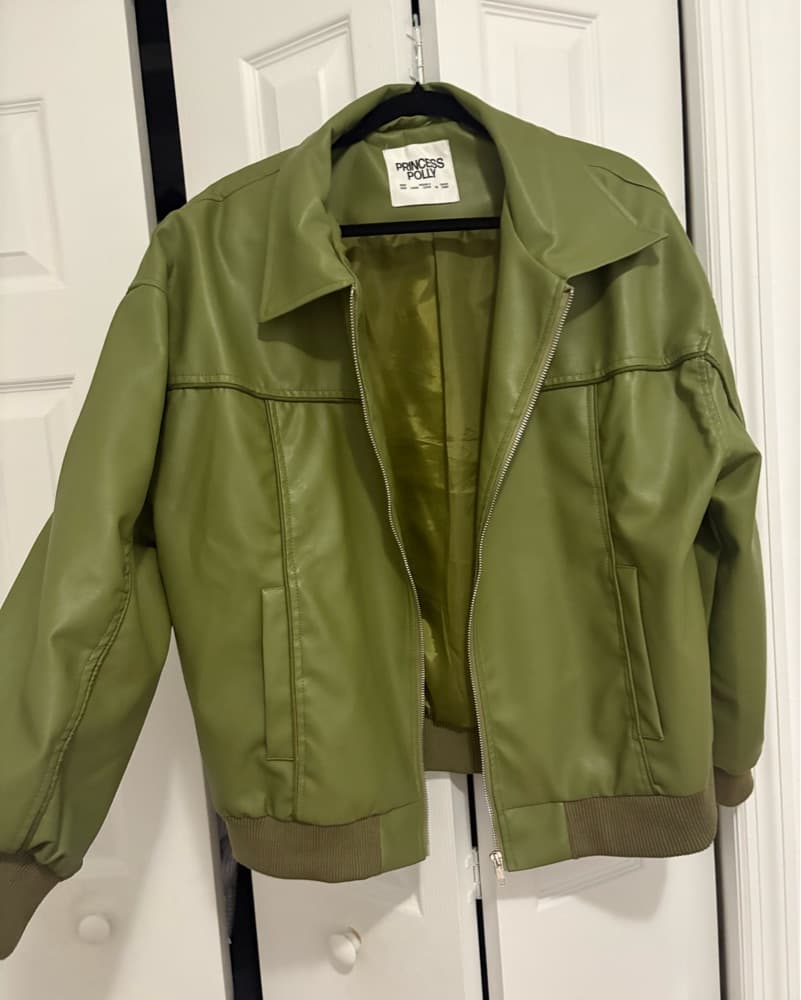 Green Princess Polly Bomber Jacket  - Image 2