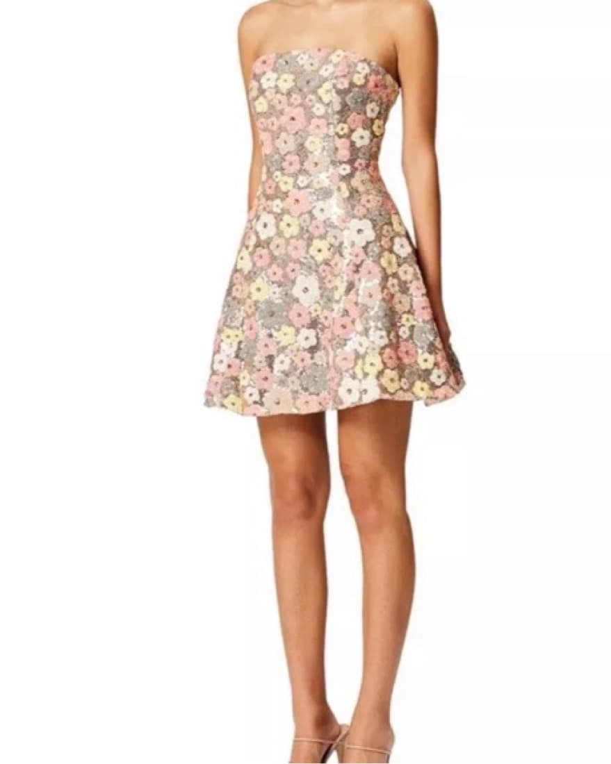 Elliatt XS Floral Sequin Dress - Image 1