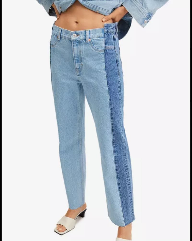 Mango Double Color Patch Jeans - Image 1
