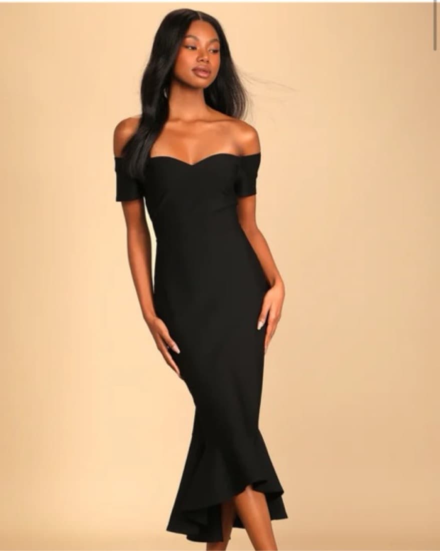 Off The Shoulder Midi Dress - Image 2